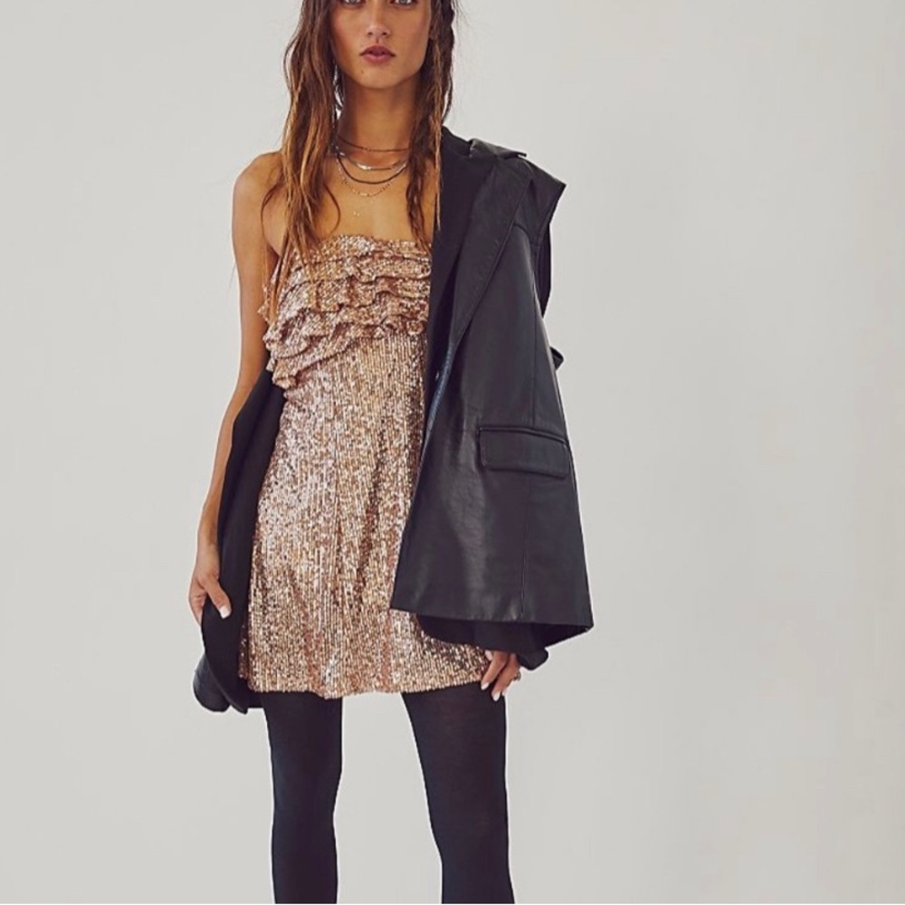 Free People Frida Ruffle Mini Dress